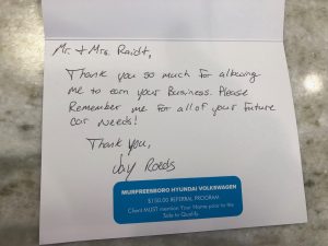 thank you card