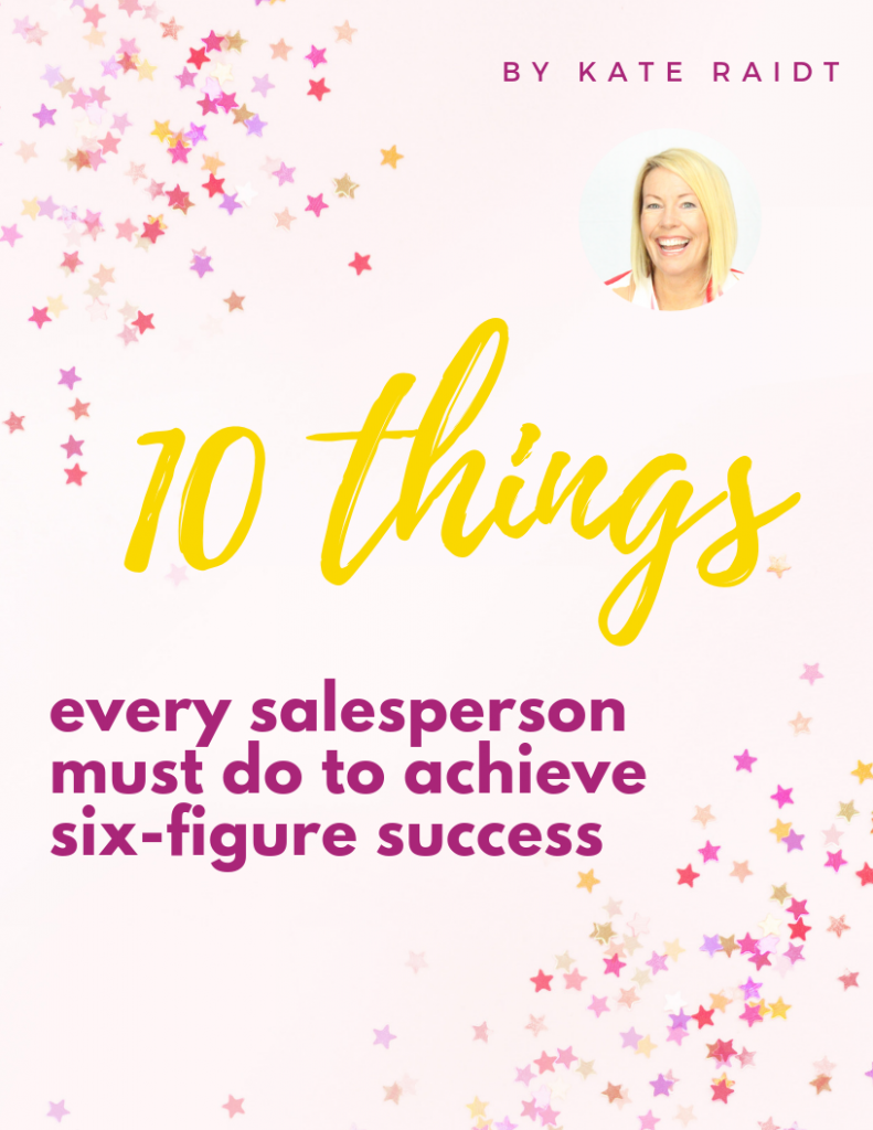 Kate Raidt eBook 10 things every salesperson must do